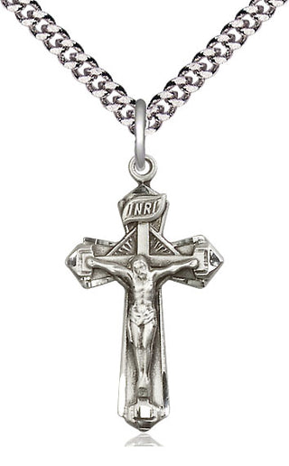 Sterling Silver Crucifix Medal Religious Jewelry