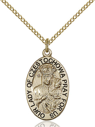 14kt Gold Filled Our Lady of Czestochowa Medal Catholic Jewelry