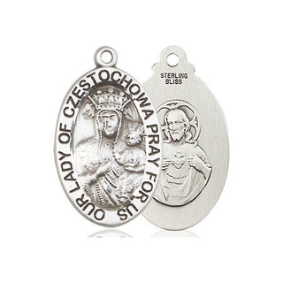 Pewter Our Lady of Czestochowa Medal