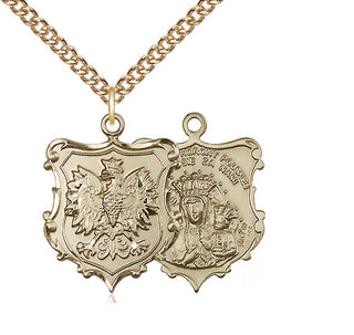 14kt Gold Filled Our Lady of Czestochowa Medal Catholic Jewelry
