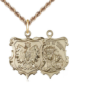 14kt Gold Filled Our Lady of Czestochowa Medal Catholic Jewelry