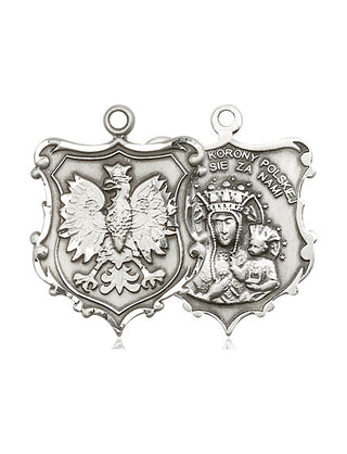 Pewter Our Lady of Czestochowa Medal