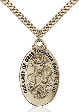 14kt Gold Filled Our Lady of Czestochowa Medal Catholic Jewelry