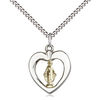 Two-Tone GF/SS Miraculous Medal Religious Jewelry