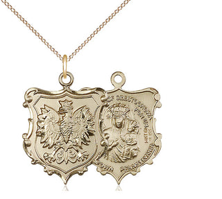 14kt Gold Filled Our Lady of Czestochowa Medal Catholic Jewelry