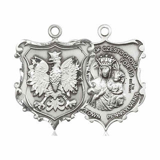 Sterling Silver Our Lady of Czestochowa Medal