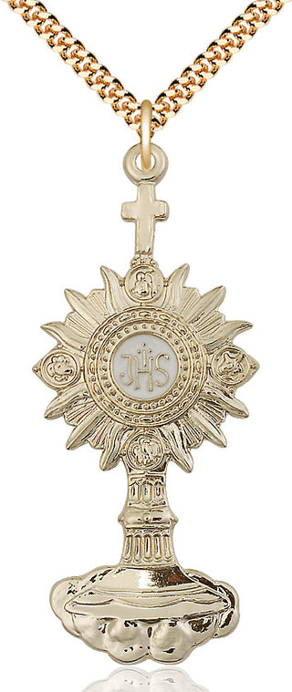14kt Gold Filled Monstrance Medal Catholic Jewelry