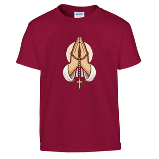 Praying Hands with Rosary Kids T-Shirt - view 4