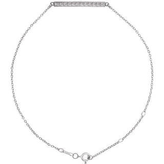 Platinum Patterned Bar Bracelet