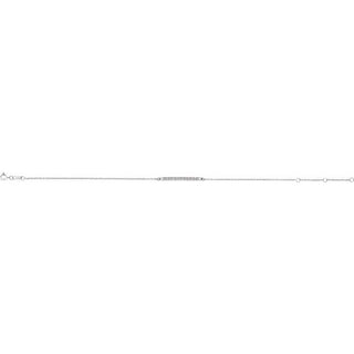 14K White Patterned Bar Bracelet