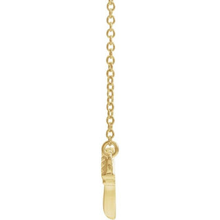 14K Yellow Claddagh 18" Necklace
