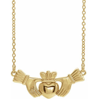14K Yellow Claddagh 16" Necklace