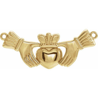 18K Yellow Claddagh Necklace Center