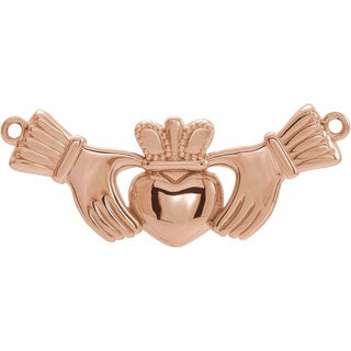 14K Rose Claddagh Necklace Center