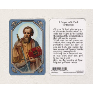 Bulk Daily Inspiration Plastic Prayer Card - Saint Paul