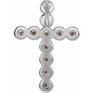 Platinum 1/4 CTW Natural Diamond Cross Pendant