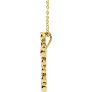 14K Yellow 1/4 CTW Natural Diamond Cross 16-18" Necklace