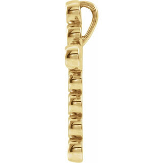 14K Yellow 1/4 CTW Natural Diamond Cross Pendant