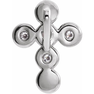 Platinum 1/6 CTW Natural Diamond Cross Pendant