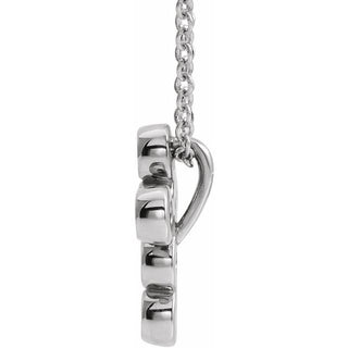 Sterling Silver 1/6 CTW Natural Diamond Cross 16-18" Necklace