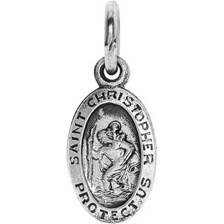Sterling Silver 9x6 mm Saint Christopher Medal  