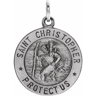 Sterling Silver 25 mm Saint Christopher Medal  