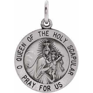 Sterling Silver 18 mm Scapular Medal  