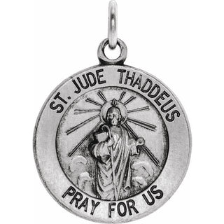 Sterling Silver 15 mm Saint Jude Thaddeus Medal  