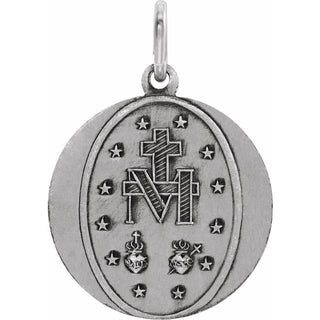 Sterling Silver 18 mm Miraculous Medal  