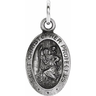 Sterling Silver 29x20 mm St. Christopher Medal  