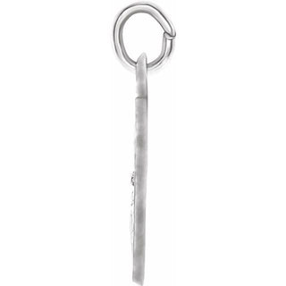 Sterling Silver 18 mm Guardian Angel Medal  