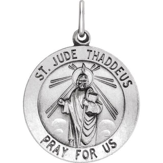 Sterling Silver 22 mm Saint Jude Thaddeus Medal  