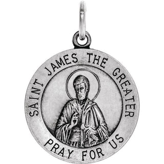 Sterling Silver 18 mm Saint James Medal
