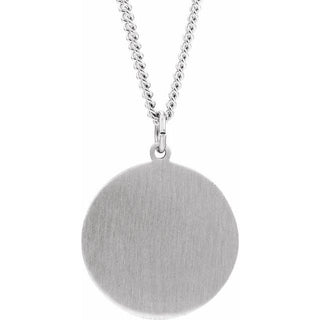 Sterling Silver St. Florian Medal 24" Necklace