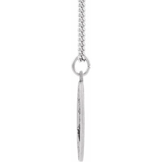 Sterling Silver St. Florian Medal 24" Necklace