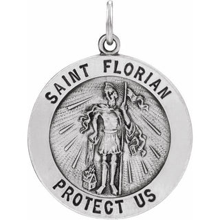 Sterling Silver Saint Florian Medal Pendant