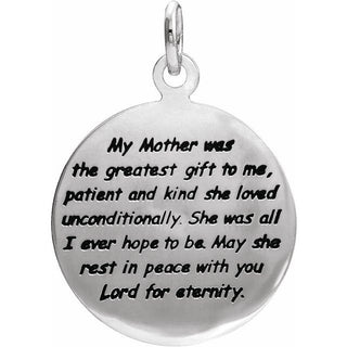 Sterling Silver Loss of a Mother Pendant