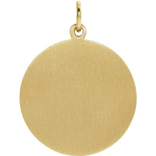 14K Yellow 25 mm Round St. Joseph Medal  