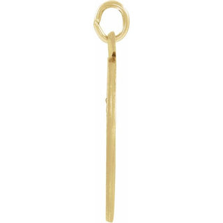 14K Yellow 12 mm Our Lady of Mount Carmel Medal Pendant