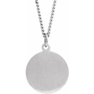 Sterling Silver 15 mm St. Anthony Medal 18" Necklace