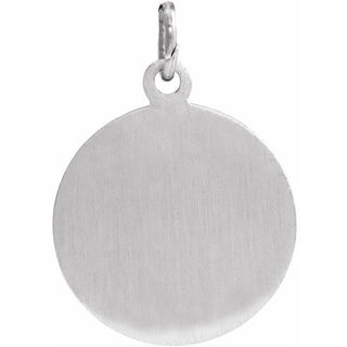 14K White 18 mm St. Anthony Medal