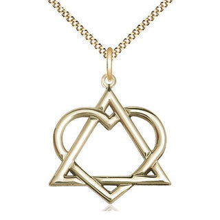 14kt Gold Filled Adoption Heart Medal Catholic Jewelry