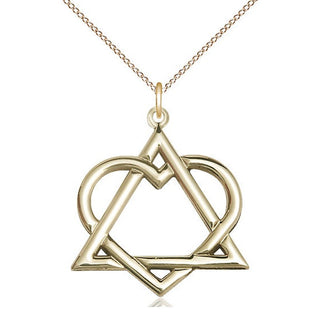 14kt Gold Filled Adoption Heart Medal Catholic Jewelry