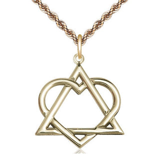 14kt Gold Filled Adoption Heart Medal Catholic Jewelry