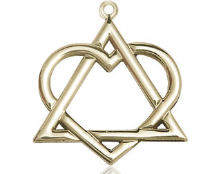 14kt Gold Adoption Heart Medal