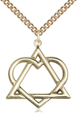 14kt Gold Adoption Heart Medal