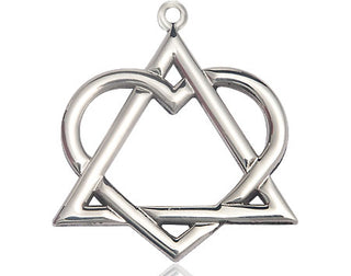 Sterling Silver Adoption Heart Medal