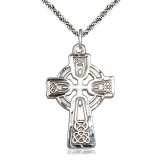 Sterling Silver Celtic Cross Medal Catholic Jewelry