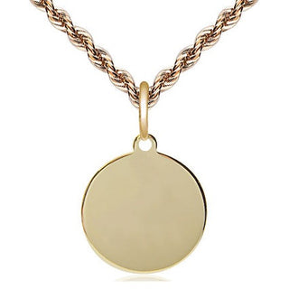 14kt Gold Filled Plain Disc Medal Religious and Catholic Jewelry