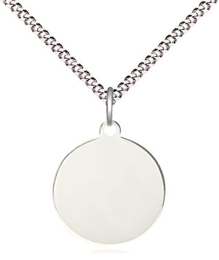 Pewter Plain Disc Medal Religious and Catholic Jewelry